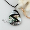 teardrop patchwork sea water rainbow abalone penguin black oyster shell mother of pearl necklaces pendants design C