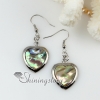 teardrop rhombus round oval olive heart oblong patchwork seawater rainbow abalone shell mother of pearl dangle earrings design F