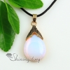 teardrop rose quartz amethyst glass opal jade agate tigereye semi precious stone necklaces pendants design C