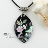 teardrop round oval patchwork sea water rainbow abalone mother of pearl necklaces pendants design A