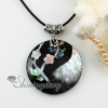 teardrop round oval patchwork sea water rainbow abalone mother of pearl necklaces pendants design E