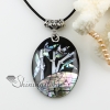 teardrop round oval patchwork sea water rainbow abalone mother of pearl necklaces pendants design I