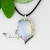 teardrop semi precious stone amethyst tiger's-eye glass opal rose quartz jade necklaces pendants design E