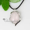 teardrop semi precious stone amethyst tiger's-eye glass opal rose quartz jade necklaces pendants design F