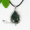 teardrop semi precious stone amethyst tiger's-eye glass opal rose quartz jade necklaces pendants design G