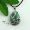 teardrop snake rose quartz turquoise natural stone glass opal natural semi precious stone pendants for necklaces design C