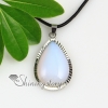 teardrop tiger's eye amethyst glass opal jade natural semi precious stone necklaces pendants design D