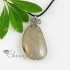 teardrop water drop agate natural semi precious stone birth stone necklaces pendants design A
