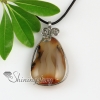 teardrop water drop agate natural semi precious stone birth stone necklaces pendants design C