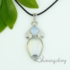 tiger's-eye amethyst glass opal jade semi precious stone necklaces with pendants swirled square teardrop design C