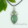 tiger's-eye amethyst glass opal jade semi precious stone necklaces with pendants swirled square teardrop design E
