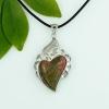 tiger's-eye amethyst rose quartz agate glass opal semi precious stone necklaces with pendants openwork heart design E