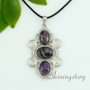 tiger's-eye amethyst rose quartz agate jade necklaces with pendants swirled openwork oval twist design A