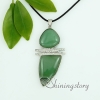 tiger's-eye amethyst rose quartz glass opal agate jade semi precious stone necklaces with pendants triangle design I
