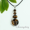 tiger's-eye rose quartz agate glass opal necklaces with pendants oval round design D
