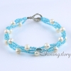 toggle bracelet small chunky pearl bracelet multi strand pearl bracelet simple pearl jewellery bohemian wedding jewelry design C