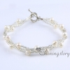 toggle bracelet small chunky pearl bracelet multi strand pearl bracelet simple pearl jewellery bohemian wedding jewelry design F