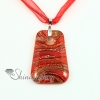 trapezoid glitter foil with lines murano lampwork glass venetian necklaces pendants design A