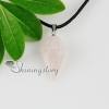 triangle tiger's eye rose quartz glass opal agate natural semi precious stone necklaces pendants design E