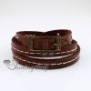 triple layers snap wrap bracelets genuine leather design A