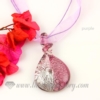 twist foil lampwork murano glass necklaces pendants jewelry purple