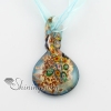 twist glitter millefiori lampwork glass necklaces pendants design D