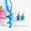 twist venetian murano glass pendants and earrings jewelry light blue