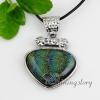 valentine's day with lines dichroic foil glass pendants for necklaces silver plated design A