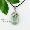 water drop rose quartz tigereye jade amethyst glass opal semi precious stone necklaces pendants design C