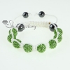 white cord macrame disco glitter ball pave beads bracelets design C