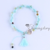 white freshwater pearl bracelet with tassel bohemian style jewelry boho jewelry design B