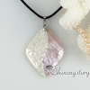white pink oyster sea shell necklaces heart oval teardrop rhombus patchwork pendants mop jewellery design A