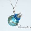 wholesale diffuser necklace lampwork glass necklace oil diffuser pendants design D