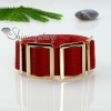 wide genuine leather wristbands bracelets unisex design D