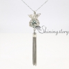 wings ball tassel openwork long necklace with tassel diffuser necklace essential oil necklace wholesale diffuser jewelry essential oil pendant design E